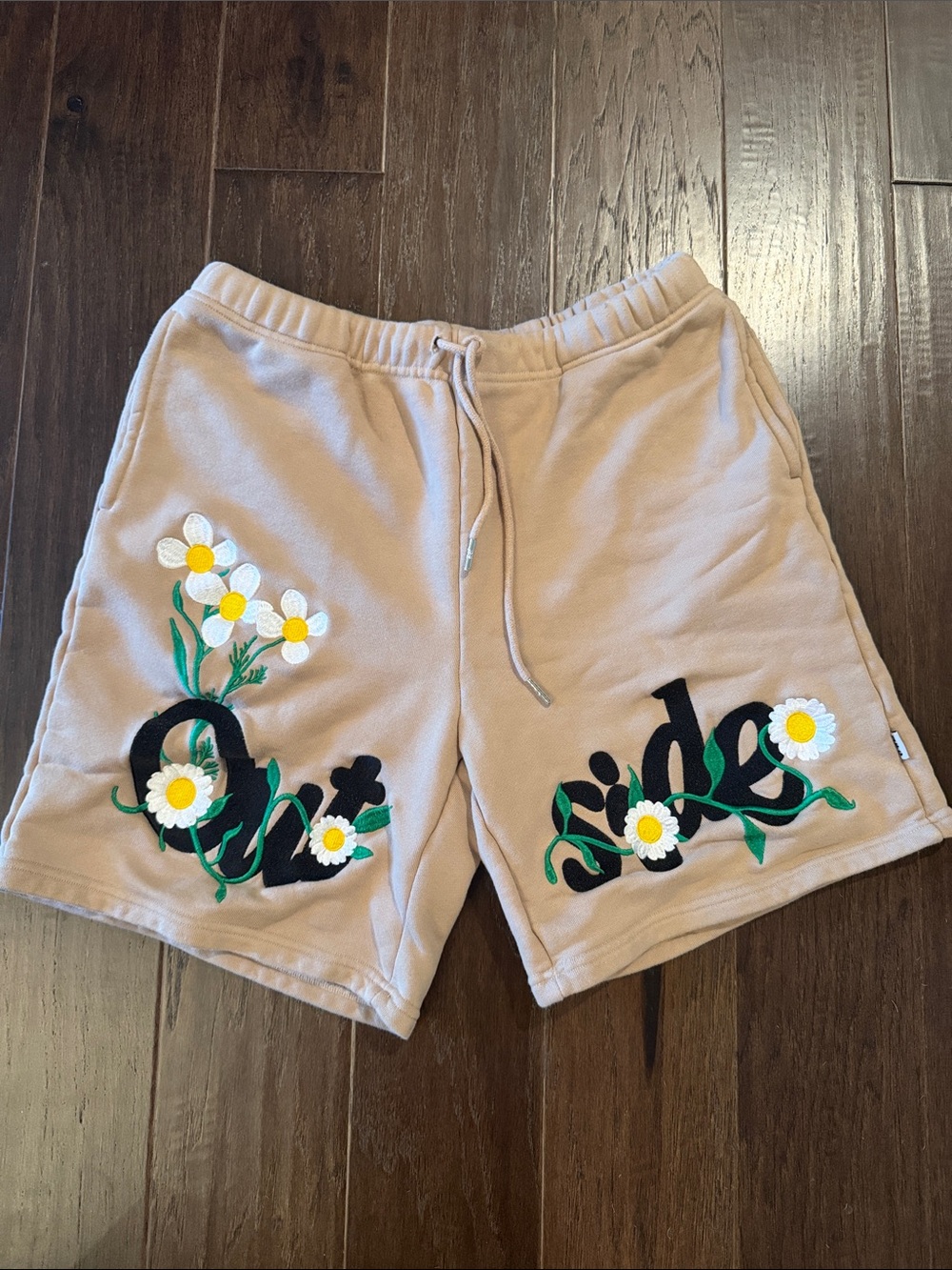 Joe Fresh Beige Floral Embroidered Men’s Shorts